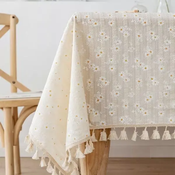 112096-a89199.webp Charming Korean-Style Floral Cotton Tablecloth