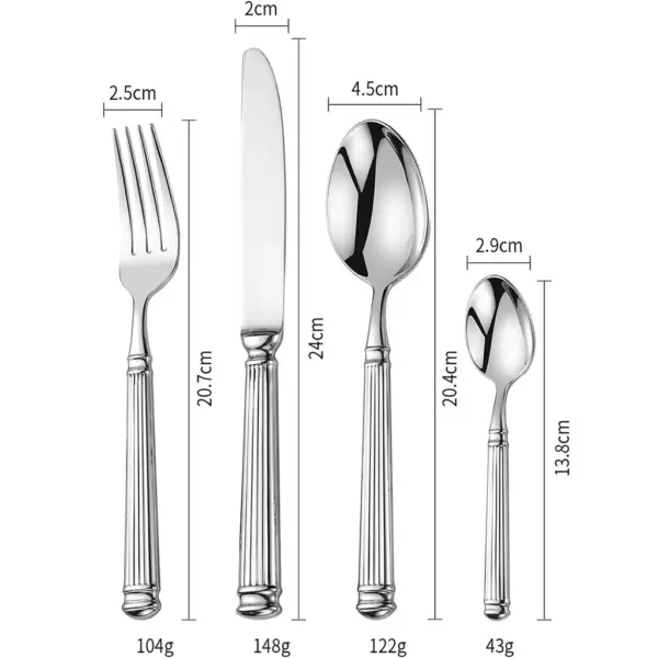 111757-2ed9c2.webp Luxury 18/10 Stainless Steel 4-Piece Cutlery Set