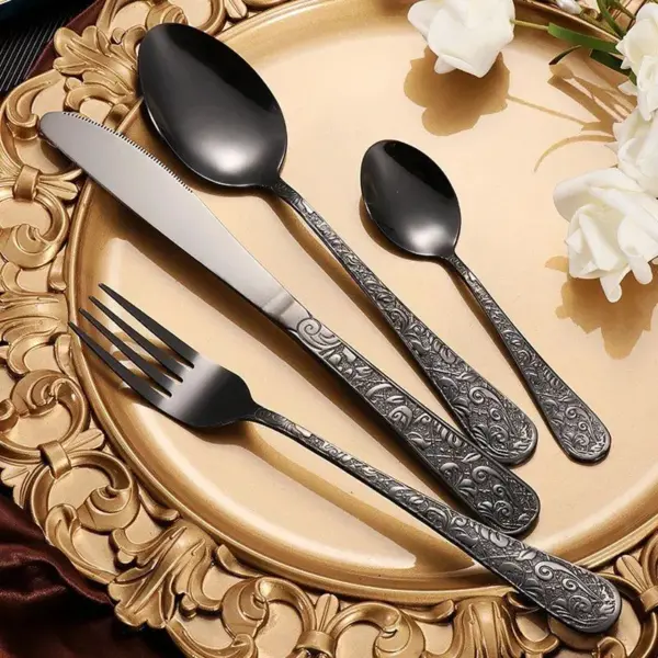 111763-ab1736.webp Best 24 Piece Elegant Golden Cutlery Set