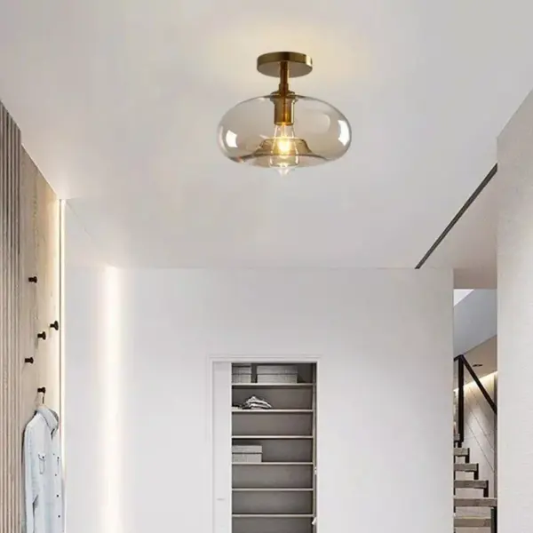 113007-d41345.webp Modern LED Glass Ceiling Light - Minimalist Indoor Lighting for Home and Office