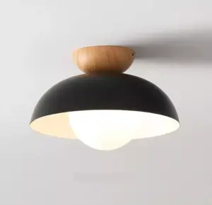 Modern Nordic Wood & Iron LED Ceiling Pendant Light - Versatile Elegance for Home Decor