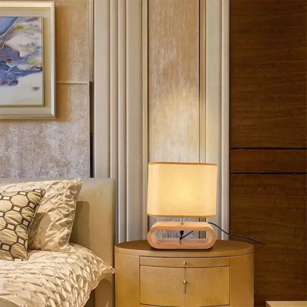 113174-2704aa.webp Contemporary Solid Wood & Fabric Table Lamp - LED Desk Lighting for Home & Office