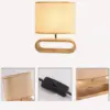 113174-451642.webp Contemporary Solid Wood & Fabric Table Lamp - LED Desk Lighting for Home & Office