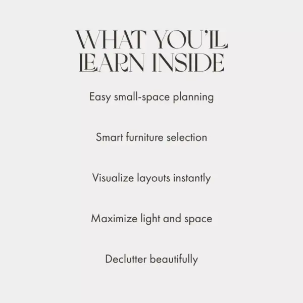 Smart Decorating Solutions for Tiny Rooms | How to Decorate Small Spaces Effectively | Space-Saving eBook for Apartment & Studio Styling