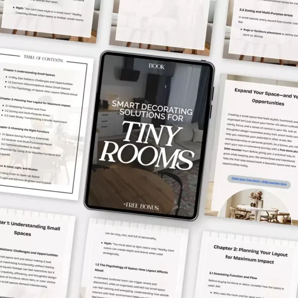 Smart Decorating Solutions for Tiny Rooms | How to Decorate Small Spaces Effectively | Space-Saving eBook for Apartment & Studio Styling