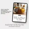 How to Tidy Up When You Have No Time – Printable Cleaning Checklist for Busy People | Instant Digital Download | Quick Home Reset Guide for When Life Gets Messy | how to clean when you have no time