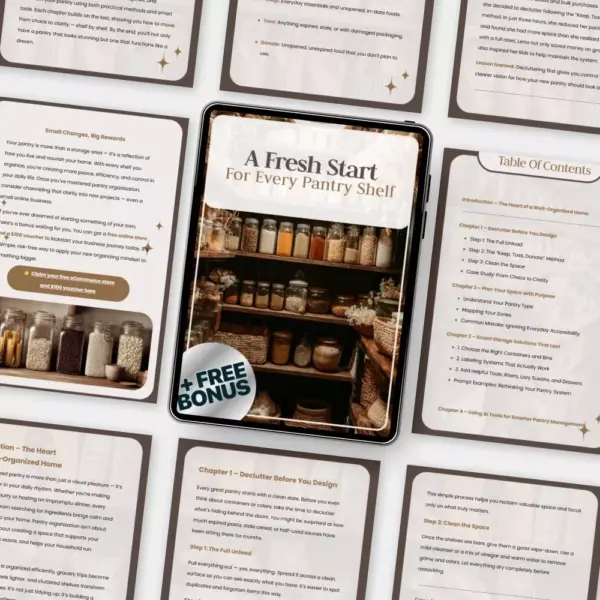 113492-2bdaa1.webp A Fresh Start for Every Pantry Shelf | Printable Home Organization Guide | Declutter, Design & Smart Storage eBook for Kitchen Pantry Reset