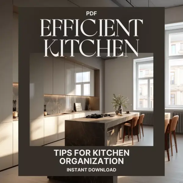 Organized and Efficient Kitchen | Digital Guide for Home Cooks | Tips for Kitchen Organization, Layout Planning & Smart Storage Solutions
