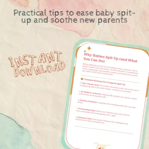 113733-33254c.webp Why Babies Spit Up (and What You Can Do) | Printable Baby Spit-Up Checklist for New Parents | Digital Download Guide | why does baby spit up after every feeding