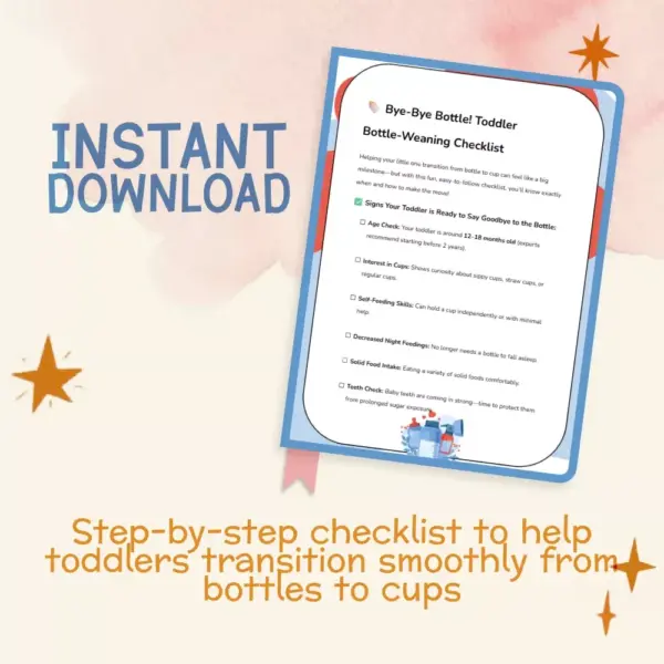 113817-f096e2.webp Bye-Bye Bottle! Toddler Bottle-Weaning Checklist | Digital Download Guide for Parents | Toddler Weaning Tips, Transition from Bottle to Cup eBook