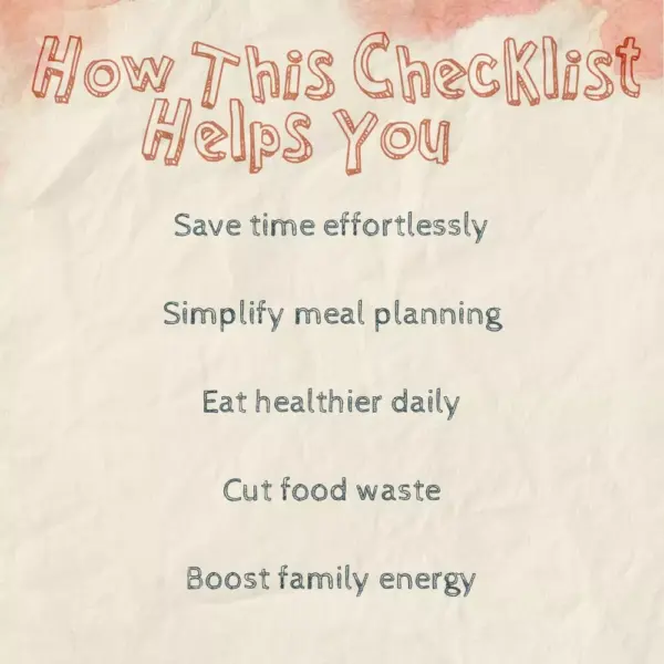 Healthy Eating Made Easy: Checklist | Simple Tips for Eating Healthy as Busy Parent | Printable Digital Download